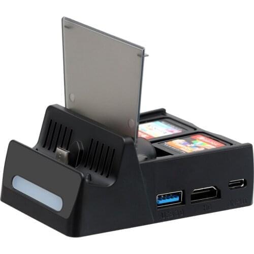 10 pcs a lot new Portable Dock for Switch Charging Stand HDMI -Compatible Portable Adapter Video Bracket Base Cooling