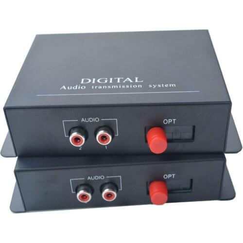 2 Channel Digital Audio Optical Media Converter Transmitter Receiver