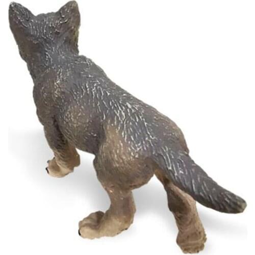 4pcs/set Simulation PVC Wolf Animal Model Toy Ages 3-8 Figures Playset