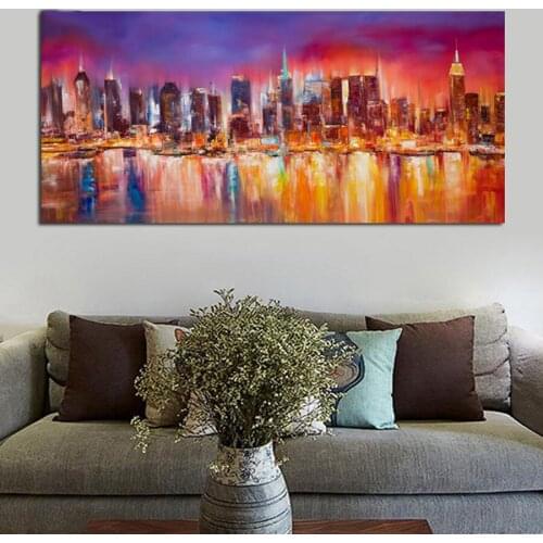 Large DIY Diamond Painting Abstract Painting Of The New York City Skyline Diamond Mosaic Square Round Diamond Embroidery Sales