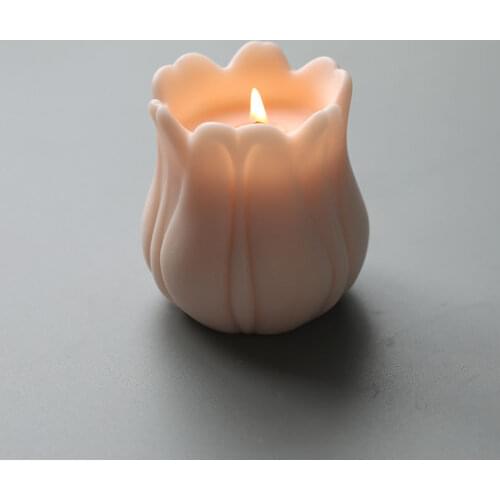 Large Tulip Flower Silicone Candle Molds DIY Cake Candle Making Baking Mousse Resin Mold Home Decoration