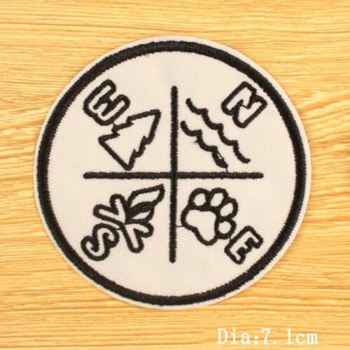 Black And White Patch Zipper Diamond Cloth Stripe Iron on Patches For Clothing Embroidered Patches On Jacket Garment Accessories