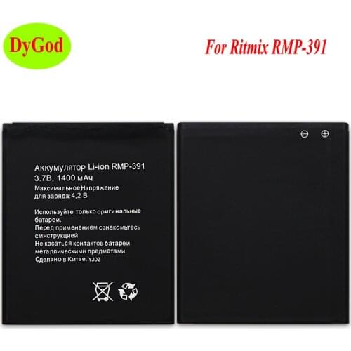 DyGod 1400mAh For Ritmix RMP-391 Battery Replacement Batteries Bateria Smart Phone For Ritmix RMP-391