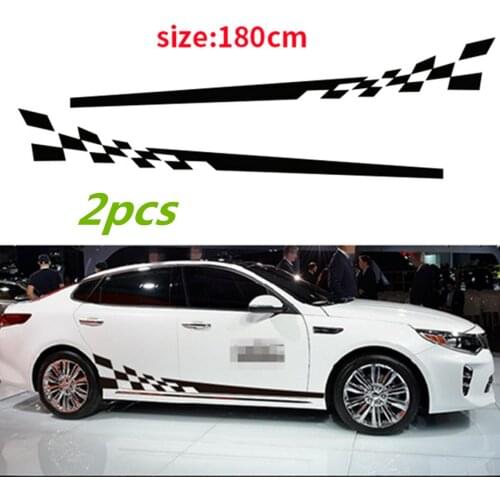 HotMeiNi 180CM*12CM 2 x Car Decal Vinyl Graphics Side Body Decals Generic Decal Vinyl sticker Graphics Decals Car Stickers
