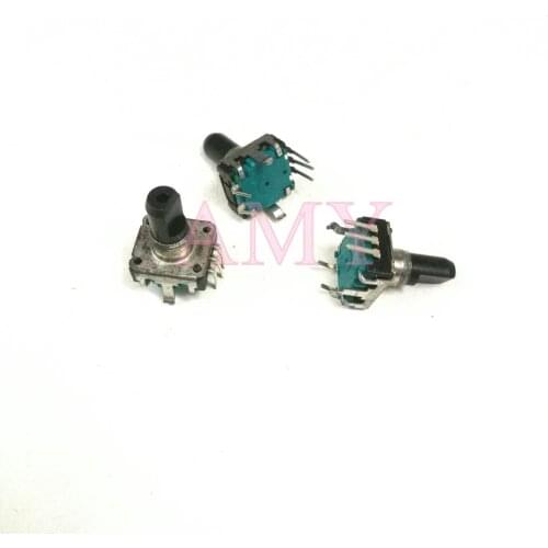 50pcs/lot EC12 type encoder with switch 24 posioning pulse 15 axle long vehicle DV volume potentiometer