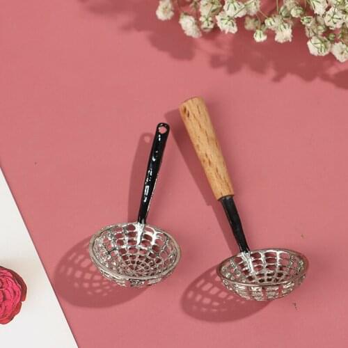 Metal Kitchen Toy Kitchen Micro Colander 1/12 for Dollhouse Miniature Accessories Length role play kids gifts