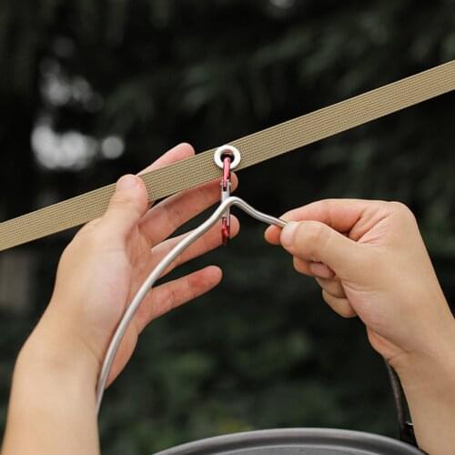 Multifunctional Camping Hanging Rope Tent Canopy Hang Lanyard Clothesline Hang Lamp Outdoor Camping Hiking Rope w/ Buckle
