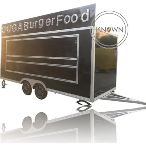 4m Mobile BBQ Fast Food Truck Outdoor Dining Car Food Trailer Hotdog Food Vending Cart Cooking Kiosk For Sale