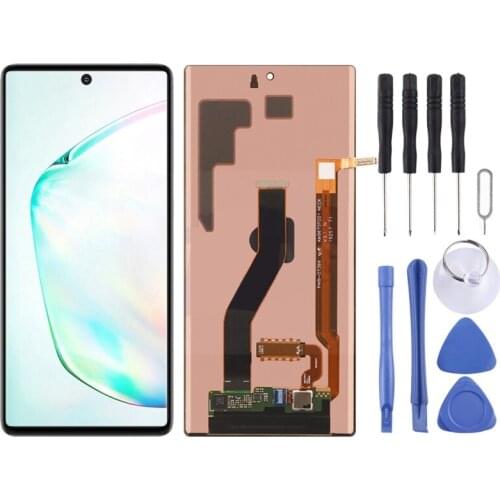 Original Dynamic AMOLED Material LCD Screen and Digitizer Full Assembly for Galaxy Note 10 +(Black)