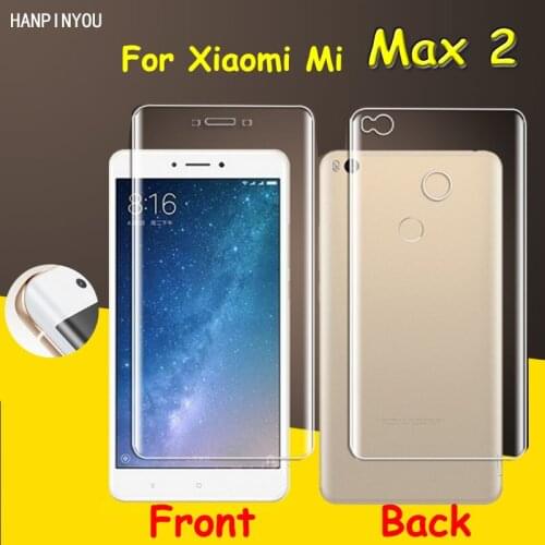 Front / Back Full Coverage Clear Soft TPU Film Screen Protector For Xiaomi Mi Max 2 6.44" Cover Curved Parts (Not Tempered Glass