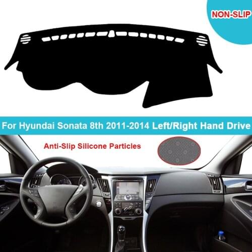Anti Slip Car Dashboard Cover For Hyundai Sonata 8th 2011 2012 2013 2014 Flannel Suede Polyester Dashmat Carpet Cape Protector