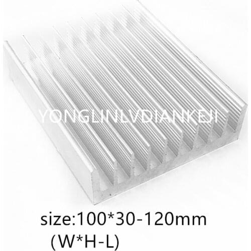 High Power Radiator Dense Tooth Radiator Aluminum Profile 100 * 30-120mm Amplifier Radiator Ultra-thin Thermal Aluminum