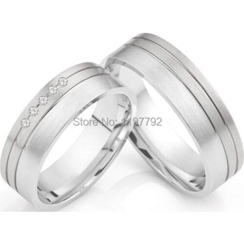 Luxury custom size designer style titanium wedding rings anel