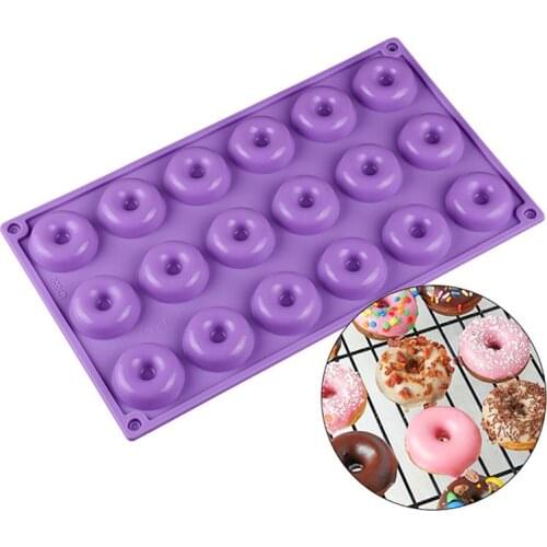 Silicone Mold Donut Dessert Baking Pan 18-Cavity Silicone Mould Bakeware Mini Chocolate Donut Biscuit Cake Molds Tools