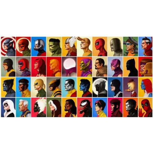 Modern Home Art Wall Decor Hulk Deadpool Wolverine Wall Haven Oil Painting Printed On Canvas For Living Room