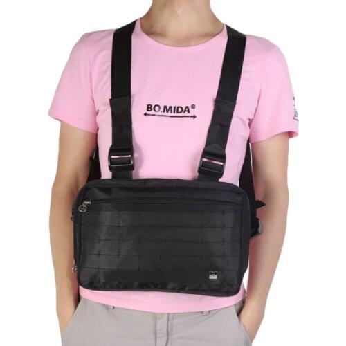 Tactical Cross Shoulder Bags Men Women Streetwear Chest Rig Waist Bag Adjustable Chest Hip Hop Style Hunting Bags