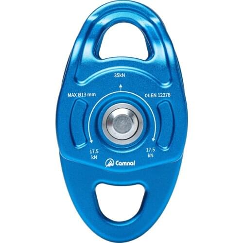 P322 Outdoor climbing pulley cross double pulley hoisting transportation coaxial pulley transportation movable side plate pulley