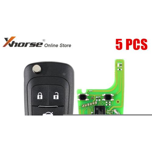 Xhorse XKBU01EN Wire Remote Key for Buick Flip 4 Buttons English Version 5PCS/Lot