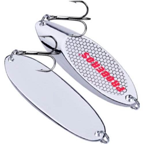 1pcs High Quality Metal 3g-60g Sequined Spoon Fishing Lure Silver Hard Wobbler Crankbait Carp Pesca Fishing Tackle