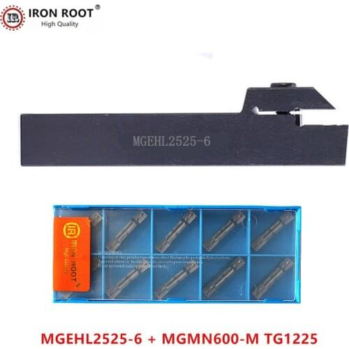 1P MGEHR3232-6 / MGEHL3232-6 Grooving Turning Tool Holder +10P MGMN600 CNC Carbide Insert Metal Lathe