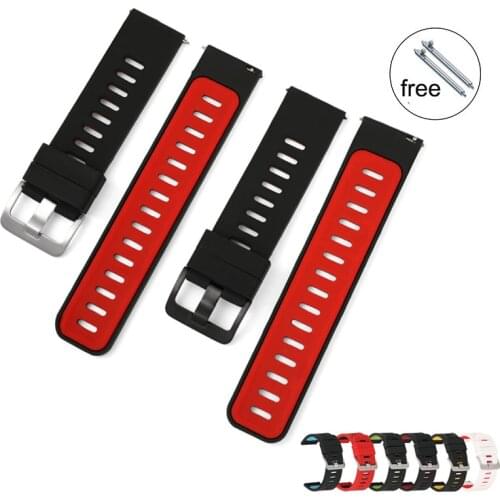 22mm 20mm Silicone Band for Galaxy Watch 46mm 42mm Sports Strap for Samsung Gear S3 Frontier/Classic active 2 Huawei Watch 2