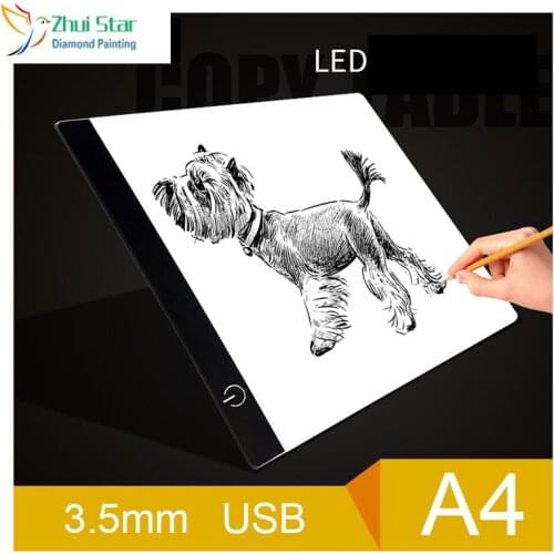 3.5 mm LED artist stencil board tattoo drawing Tracing table display light box Pad, without radiation EU / UK / AU /US / USB