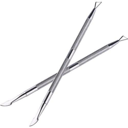 3pcs Nail Cuticle Pushes Remover Nail Planer Double Head Dual-purpose Manicure Pedicure Grinding Dead Skin Planer Tool