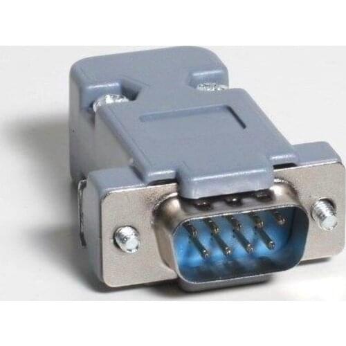 9 Pin Male D-Sub Plug Solder Connector RS232 Serial DB9 and Grey Hood 3PCS
