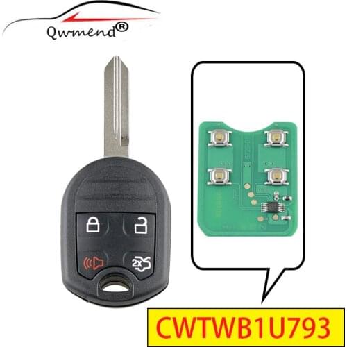 4 Button Remote Car Key for Ford Edge Escape Expedition Explorer 315Mhz 4D63 Chip CWTWB1U793 for Ford Key High Quality