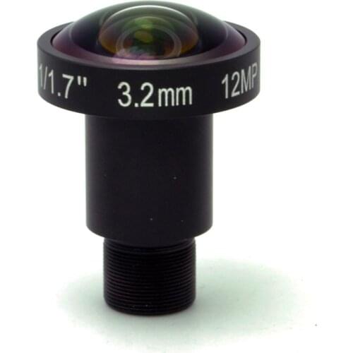 4K 12.0mp HD 3.2mm F2.0 M12*0.5 1/1.7" Mega pixels Board Lens for CCTV Surveillance Security IP Camera