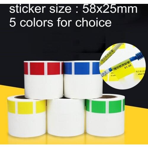 500pcs Self-adhesive Network Cable Labels White Blue Green Yellow Red Waterproof Identification Markers Tags Sticker