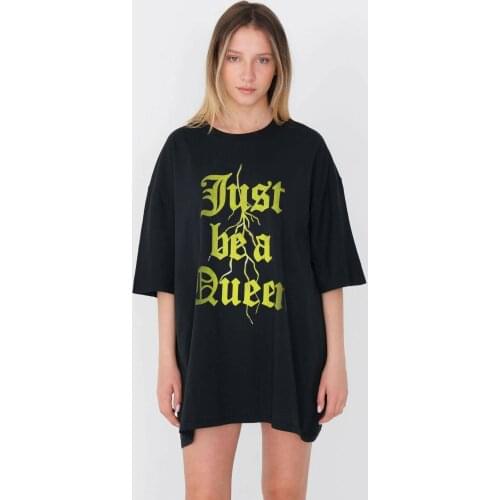 Addax Women Smoked Yellow Font Printed T-Shirt P9410