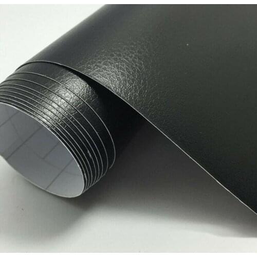 30cm*150cm Leather Texture Car Vinyl Wrap Car Wrap Sheet Roll Film Car Auto Matte Vinyl Sticker Inner Decal Film Black