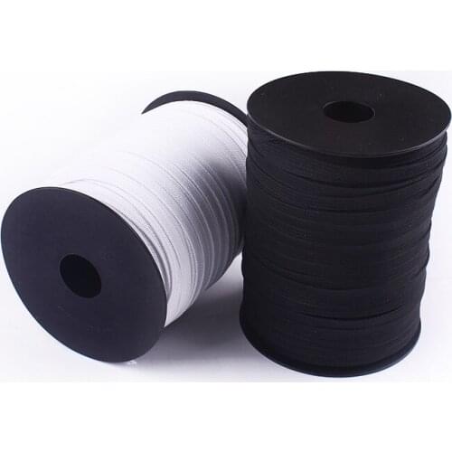 White And Black Sewing Accessories For Sewing Elastic Ribbon Elastic Band 5 Yards 3/6 mm Rubber Band Tape Cord Polyester Spandex