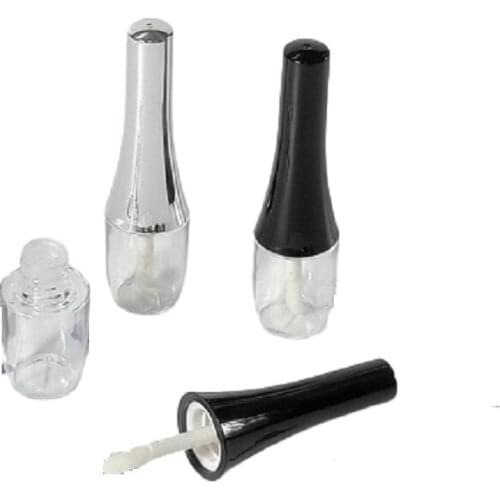 Lip Gloss Tube Empty Clear Packaging Bottle Silver/Black Cap Round Cosmetic Containers Plastic Lipgloss Tubes 30pcs 50pcs