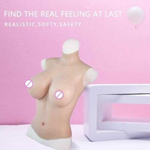 C D E G Cup Realistic Silicone Breast Form Artificial Boobs Enhancer Crossdresser chest for man shemale tits Trandsgender
