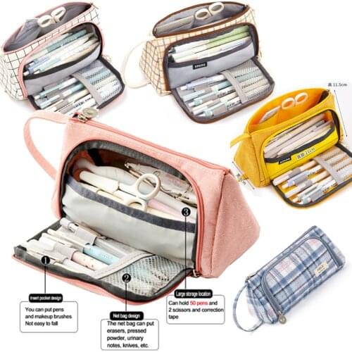 Big Capacity Pencil Case Up to 100 Pencils Pen Pouch Holder Bag Large Storage Stationery Organizer for School Supplies Office