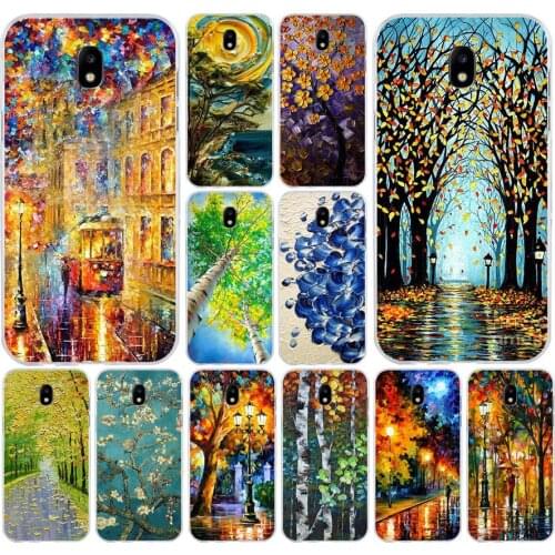 148H Super Hot Painting Tree Soft Silicone Tpu Cover phone Case for Samsung j3 j5 j7 2016 2017 a3 2016 a5 2017 a6 2018