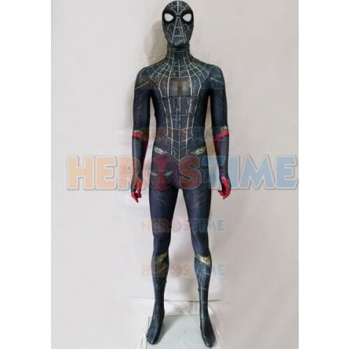 Black No Way Home Intergrated Suit Adults Kids Superhero Cosplay Costume Halloween Full Bodysuit Zentai Suit