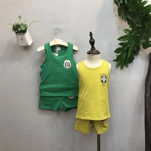 2-7Y Jchao Kids brand summer clothes fashion Cartoon shirt +Pants boys girls outfit Cotton Infant Clothes Sport Suits tracksuit