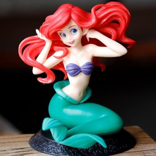 Disney Q Posket Princess Ariel Little Mermaid 10cm Pvc Action Figure Model Doll Toy Cake Decoration For Kid Gift