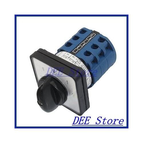 Electric 5 Position 12 Terminals Rotary Cam Changeover Switch 660V 20A