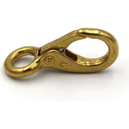 Fixed Round Clasp Lanyard Fasten Hook Clip 10mm,Large Brass Lobster Keychain Hook