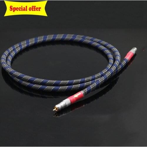 Hi-End 8N OFC Ortofon Hifi Coaxial Cable High Quality DAC 75ohm hifi Digital RCA Cable