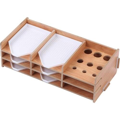 Diamond Painting Tool Wooden Storage Tray Diamond embroidery Point DIY Multi-layer Rack Drilling Pen Organizer Accessories