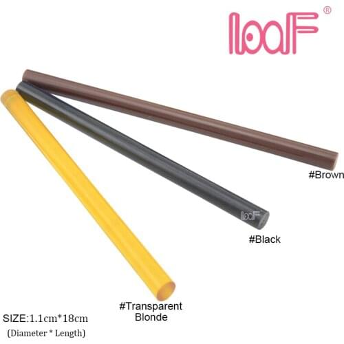 LOOF Wholesale 20pcs 1.1*18cm Hot Melt Glue Sticks for Keratin Fusion General Purpose Hair Extension Attaching Tools