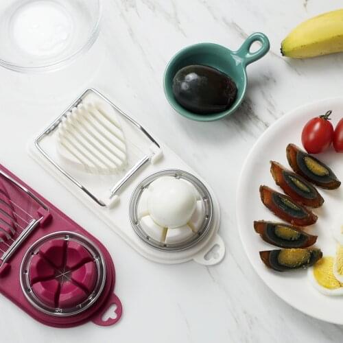 20*9*3.8CM Multifunctional Cutting Egg Tools 304 Stainless Steel Fancy Petal Slicer Kitchen Gadgets 1Pcs 2 in 1 Egg Cutter