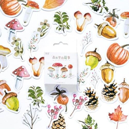 Mo.Card 45 pcs/pack forest story mini paper diary sticker Scrapbooking Decoration label Wholesale