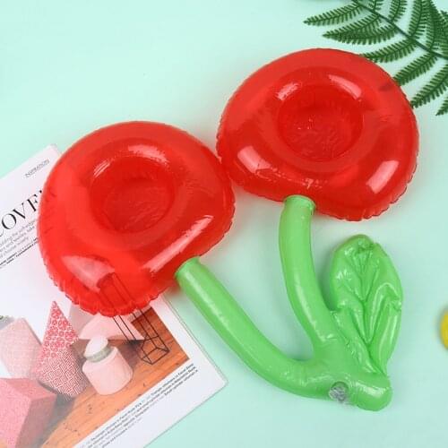 Inflatable Cherry Cup Holder Pool Party Float Cup Holder Pool Float Beer Cooler Swimming Pool Toy Floating Coaster