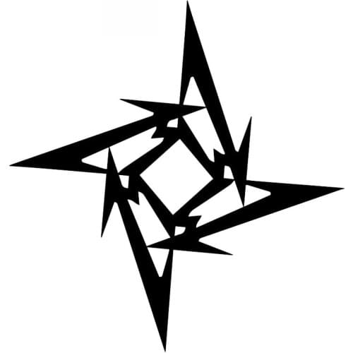 Car Sticker Ninja Star Truck Window Car Sticker Personality PVC Decal Creative Waterproof Sunscreen Black/White,17cm*16cm